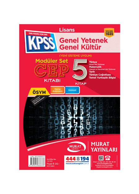 1035 - Modüler Set Cep Kitabı Genel Yetenek - Genel Kültür Lisans