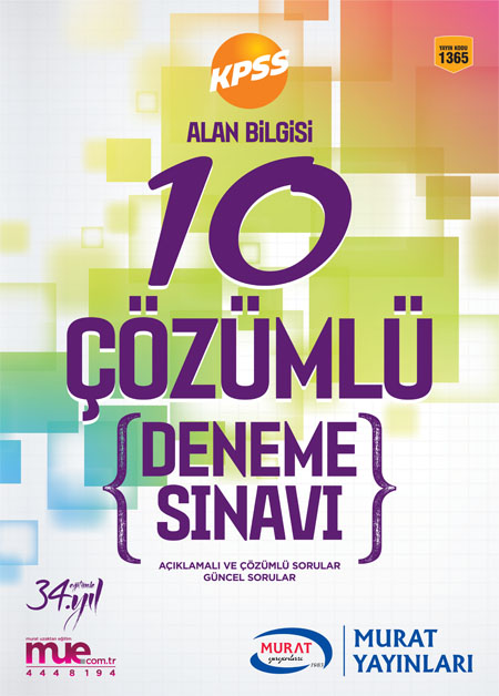 1365 - 10 Çözümlü Deneme Sınavı Alan Bilgisi