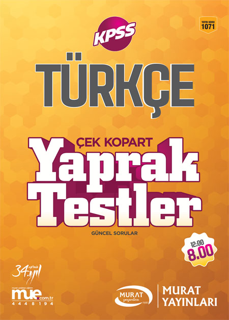 1071 - Çek Kopart Yaprak Testler Türkçe