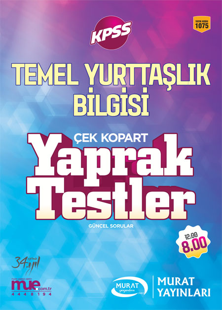 1075 - Çek Kopart Yaprak Testler Temel Yurttaşlık Bilgisi