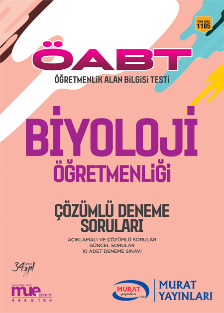 1185 - Çözümlü Deneme Soruları ÖABT Biyoloji Öğretmenliği