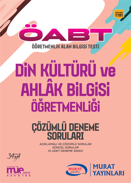 1191 - Çözümlü Deneme Soruları ÖABT Din Kültürü ve Ahlak Bilgisi Öğretmenliği