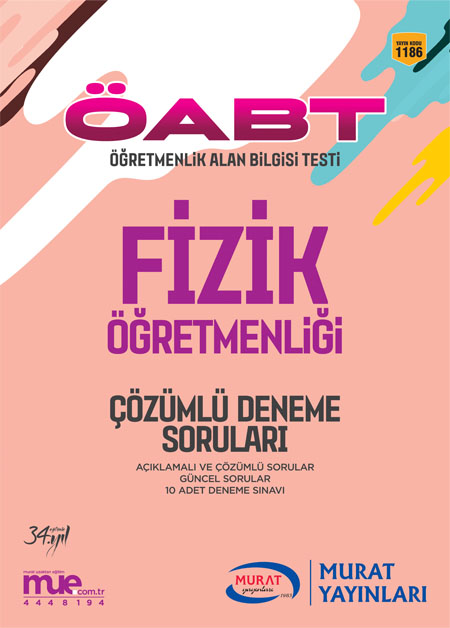 1186 - Çözümlü Deneme Soruları ÖABT Fizik Öğretmenliği