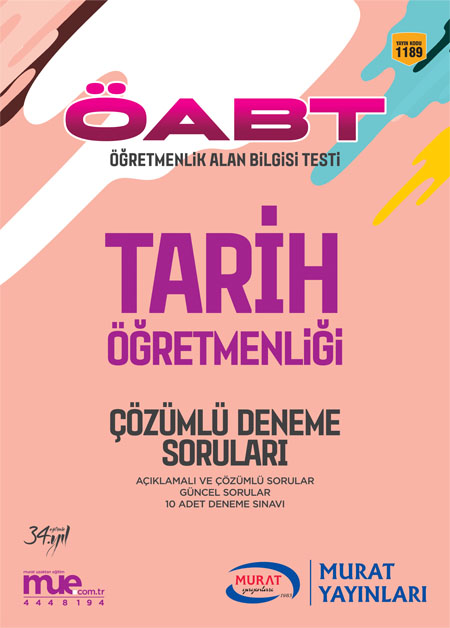 1189 - Çözümlü Deneme Soruları ÖABT Tarih Öğretmenliği