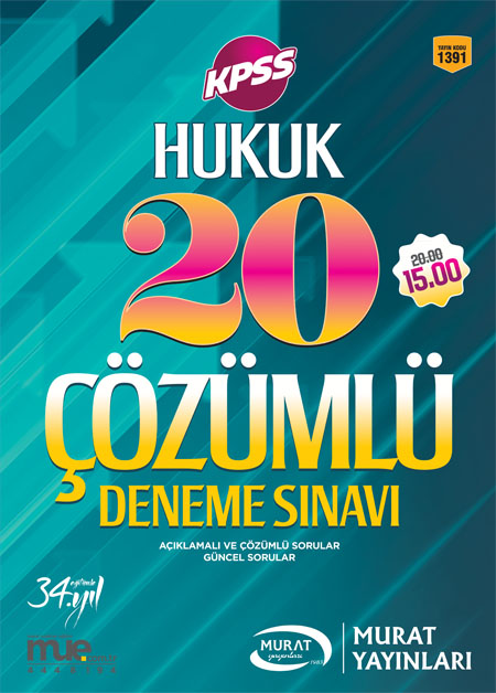 1391 - Hukuk 20 Çözümlü Deneme Sınavı