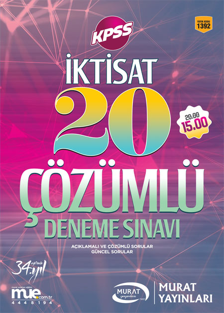 1392 - İktisat 20 Çözümlü Deneme Sınavı