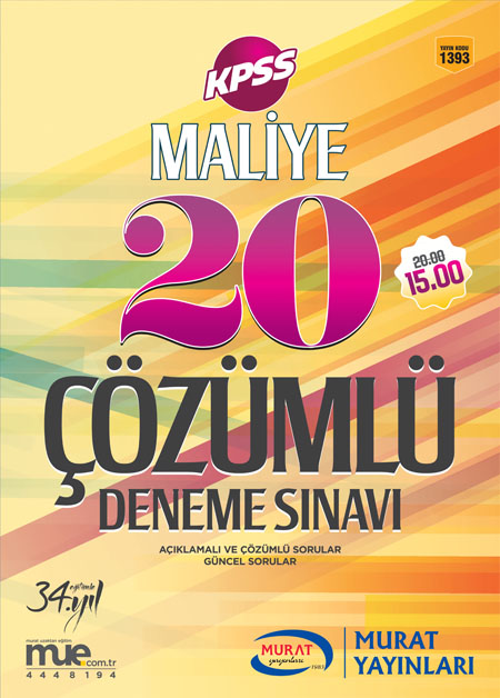 1393 - Maliye 20 Çözümlü Deneme Sınavı