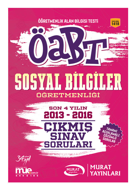 1418 - ÖABT Sosyal Bilgiler Öğretmenliği Çıkmış Sınav Soruları