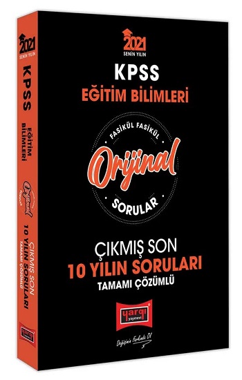 2021 KPSS Eğitim Bilimleri Orijinal Sorular Fasikül Tamamı Çözümlü Çıkmış Son 10 Yılın Soruları