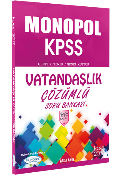 Monopol 2017 KPSS Vatandaşlık Çözümlü Soru Bankası