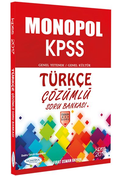 Monopol 2017 KPSS Türkçe Çözümlü Soru Bankası