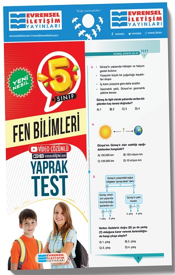 5. Sınıf Fen Bilimleri Video Çözümlü Yaprak Test