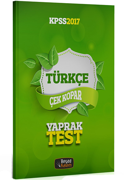 BEYAZ KALEM 2017 KPSS  TÜRKÇE ÇEK KOPAR YAPRAK TEST