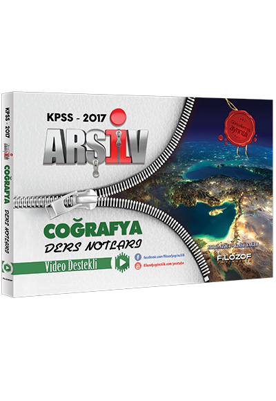 Filozof Yayıncılık 2017 KPSS Arşiv Coğrafya Video Ders Notları