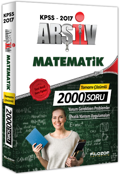 Filozof Yayıncılık 2017 KPSS Arşiv Matematik Tamamı Çözümlü 2000 Soru Bankası