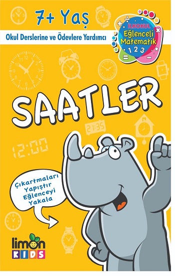 İlk Okul Eğlenceli Matematik Çıkartmalı Saatler