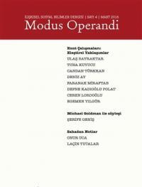 Modus Operandi İlişkisel Sosyal Bilimler Dergisi Sayı : 4 / Mart -  2016