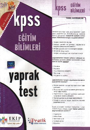 Ekip Kpss Eğitim Bilimleri Yaprak Test