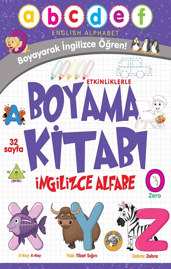 Etkinliklerle Boyama Kitabı İngilizce Alfabe