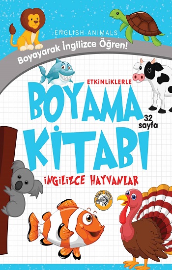 Etkinliklerle Boyama Kitabı İngilizce Hayvanlar