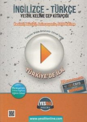 İngilizce - Türkçe Yesdil Kelime Cep Kitapçığı (30 Gün Online Eğitim Paketi Hediyesiyle)