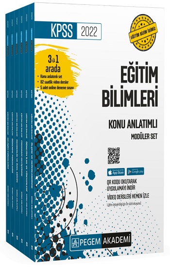 2022 KPSS Eğitim Bilimleri Konu Anlatımlı Modüler Set - 6 Kitap + En Güncel Video Dersler + 5 Adet Online Deneme Sınavı