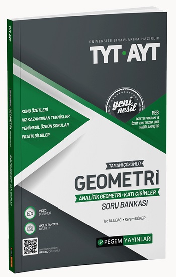 2022 TYT-AYT Tamamı Çözümlü Geometri (Analitik geometri-Katı cisimler) Soru Bankası