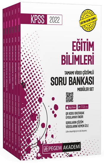 2022 KPSS Eğitim Bilimleri Tamamı Video Çözümlü Soru Bankası Modüler Seti - 6 Kitap