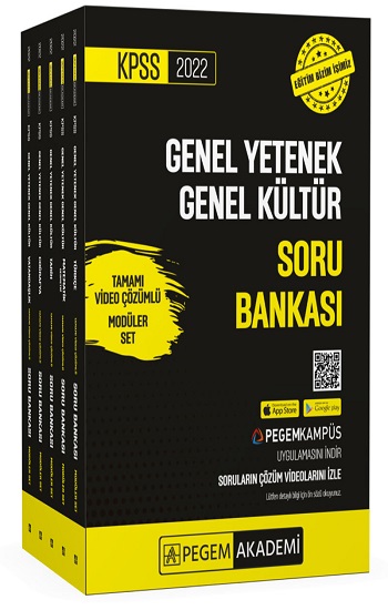 2022 KPSS Genel Yetenek Genel Kültür Tamamı Video Çözümlü Soru Bankası Modüler Set - 5 Kitap