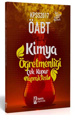 İsem Yayıncılık KPSS ÖABT Kimya Öğretmenliği Çek Kopar Yaprak Test 2017