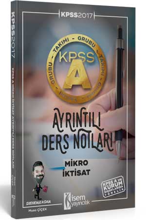 İsem Yayınları KPSS A Grubu Mikro İktisat Ayrıntılı Ders Notları 2017