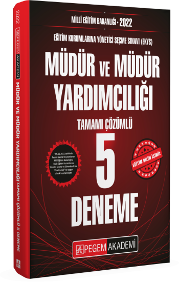 2021 MEB EKYS Müdür ve Müdür Yardımcılığı Tamamı Çözümlü 5 Deneme