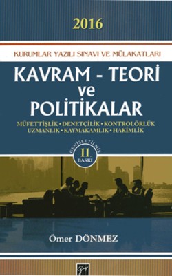 Kavram Teori ve Politikalar - 2016 Kurumlar Yazılı Sınavı ve Mülakatları