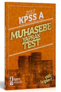 İsem Yayıncılık KPSS A Grubu Tüm Kurum Sınavlarına Yönelik MUHASEBE Çek Kopart Yaprak Test 2017