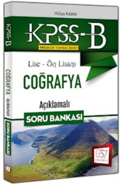 657 Yayınları 2018 KPSS-B Lise Ön Lisans Coğrafya Açıklamalı Soru Bankası