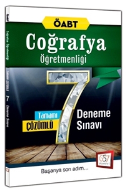 657 Yayınları ÖABT Coğrafya Öğretmenliği Tamamı Çözümlü 7 Deneme Sınavı 2016