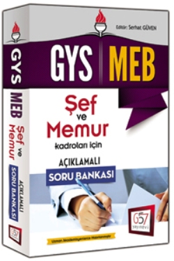 657 Yayınları GYS MEB Şef ve Memurlar İçin Açıklamalı Soru Bankası 2016