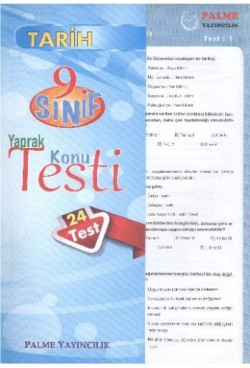 9. Sınıf Tarih Yaprak Konu Testi