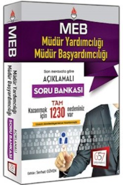 657 Yayınları MEB Müdür Yardımcılığı ve Müdür Başyardımcılığı Açıklamalı Soru Bankası 2016