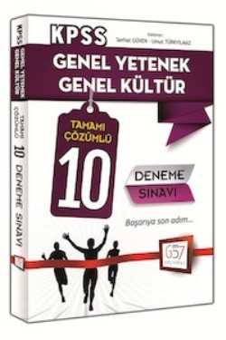 657 Yayınları KPSS Genel Yetenek Genel Kültür Tamamı Çözümlü 10 Deneme Sınavı 2016