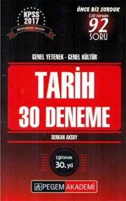 KPSS Tarih 30 Deneme 2017