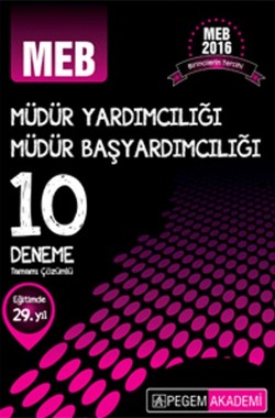 MEB Müdür Yardımcılığı, Müdür Başyardımcılığı Tamamı Çözümlü 10 Deneme