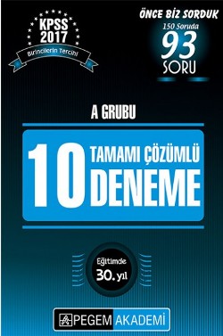 KPSS A Grubu Tamamı Çözümlü 10 Deneme 2017