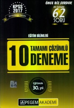 KPSS Eğitim Bilimleri Tamamı Çözümlü 10 Fasikül Deneme