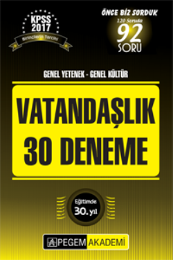 KPSS Vatandaşlık 30 Deneme