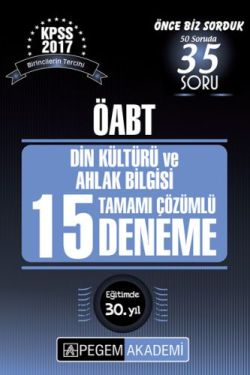 ÖABT Din Kültürü ve Ahlak Bilgisi  Tamamı Çözümlü 15 Deneme