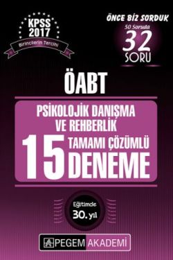 ÖABT Psikolojik Danışma ve Rehberlik Tamamı Çözümlü 15 Deneme