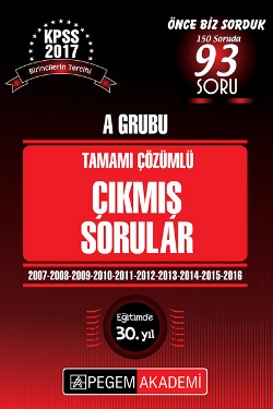 Pegem KPSS A Grubu Çıkmış Sınav Soruları (2005-2016) Tamamı Çözümlü 10 Fasikül