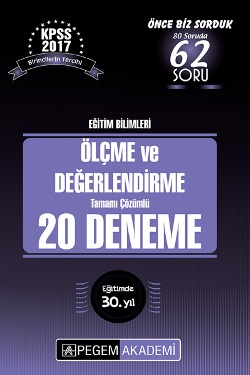 KPSS Ölçme ve Değerlendirme Tamamı Çözümlü 20 Deneme