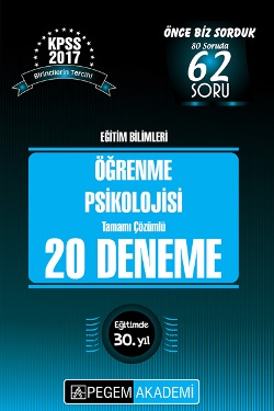 KPSS Öğrenme Psikolojisi Tamamı Çözümlü 20 Deneme